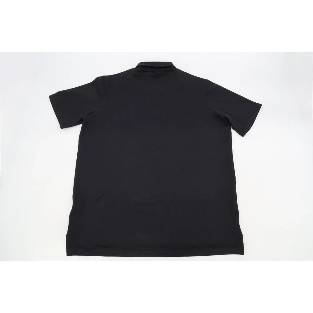 Greyson Mens Large Black Golf Performance Polo Shirt Atlanta Hawks NBA Basketbal